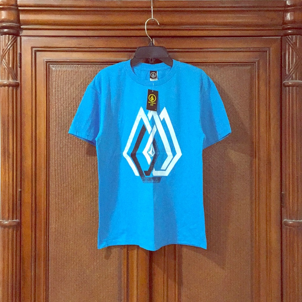 π VOLCOM π COLLECTION LIMITED EDITION SUPER CUTE BLUE COLOR KIDS T - SHIRT . - Picture 1 of 4